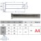 Axe pour ridoir 16 x 36 mm - Acier Inoxydable V4A