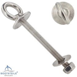 Eye bolt with collar and metric thread M8x80 mm -...