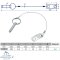 Sicherungsseil 1,0 x 250 mm mit Steckbolzen 6,3x35 mm -  Edelstahl A2