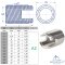 Selbstschneidende Gewindeeinsätze 9058 - M6 - Edelstahl A2 (AISI 304)