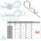 Federstecker Einfach 5153 - 3 x 55 mm - Edelstahl A4 (AISI 316)