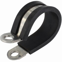 Fastening clamps DIN 3016 with rubber inlay - Stainless...