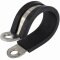 Collier de fixation avec protection caoutchouc DIN 3016 - 20 x 15 mm - Acier inoxydable A2 (AISI 304)