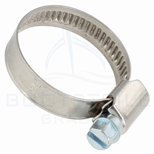 Hose clamps with worm gear drive DIN 3017, type A, Width H12 - Stainless steel A4 (W5) - AISI 316