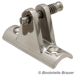 Deck hinge with drop nose pin 90°, concave, Polished...