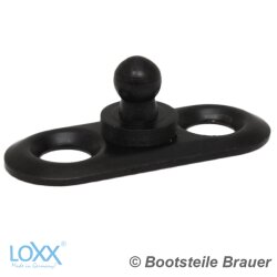 LOXX oval plate 27 x 11 mm - Black chrome